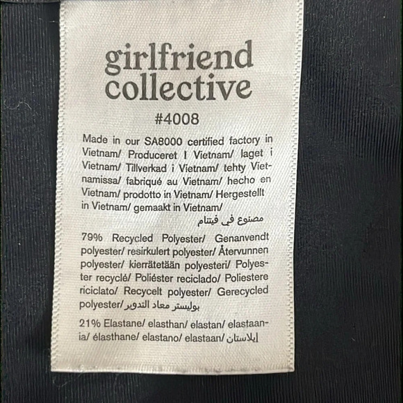 Girlfriend Collective High Rise 7/8 Yoga Athletic Leggings in Black  Size Medium - Picture 5 of 11